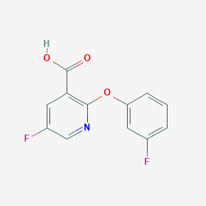 B8467708 5-Fluoro-2-(3-fluorophenoxy)nicotinic acid CAS No. 847728-93-2