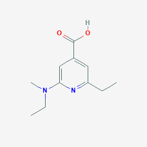 molecular formula C11H16N2O2 B8467718 2-Ethyl-6-(ethyl-methyl-amino)-isonicotinic acid 