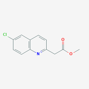 molecular formula C12H10ClNO2 B8467746 Methyl (6-chloroquinolin-2-yl)acetate 