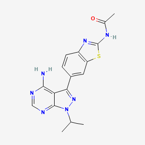 N-(6-(4-amino-1-isopropyl-1H-pyrazolo[3,4-d]pyrimidin-3-yl)benzo[d]thiazol-2-yl)acetamide