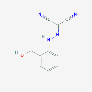 molecular formula C10H8N4O B8467809 2-[(2-Hydroxymethylphenyl)hydrazono]malononitrile 