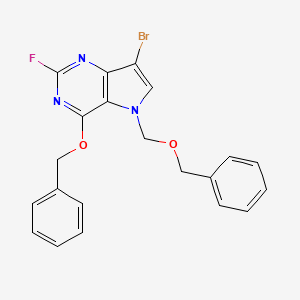 7-Bromo-2-fluoro-4-(phenylmethoxy)-5-[(phenylmethoxy)methyl]-5h-pyrrolo[3,2-d]pyrimidine