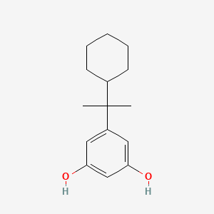 molecular formula C15H22O2 B8467902 5-(2-Cyclohexylpropan-2-yl)benzene-1,3-diol CAS No. 60526-88-7