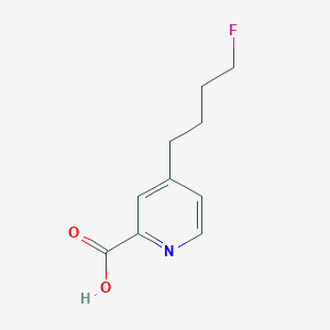 molecular formula C10H12FNO2 B8467926 4-(4-Fluoro-butyl)-pyridine-2-carboxylic acid 
