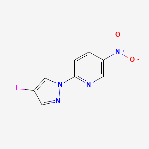 molecular formula C8H5IN4O2 B8467952 2-(4-iodo-1H-pyrazol-1-yl)-5-nitropyridine 