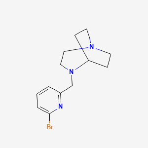 molecular formula C13H18BrN3 B8467980 4-[(6-Bromopyridin-2-yl)methyl]-1,4-diazabicyclo[3.2.2]nonane CAS No. 849430-68-8