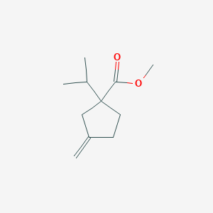 molecular formula C11H18O2 B8468025 Methyl 3-Methylene-1-isopropylcyclopentane carboxylate 