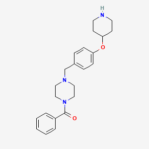 B8468030 Phenyl[4-({4-[(piperidin-4-yl)oxy]phenyl}methyl)piperazin-1-yl]methanone CAS No. 684243-56-9