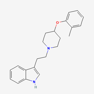 molecular formula C22H26N2O B8468077 1h-Indole,3-[2-[4-(2-methylphenoxy)-1-piperidinyl]ethyl]- 