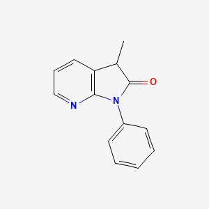 molecular formula C14H12N2O B8468114 2h-Pyrrolo[2,3-b]pyridin-2-one,1,3-dihydro-3-methyl-1-phenyl- 
