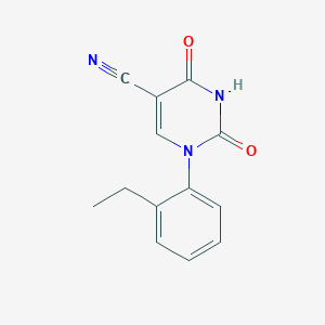 molecular formula C13H11N3O2 B8468133 5-Cyano-1-(2-ethylphenyl)uracil 