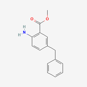 molecular formula C15H15NO2 B8468140 Methyl 2-amino-5-benzylbenzoate 