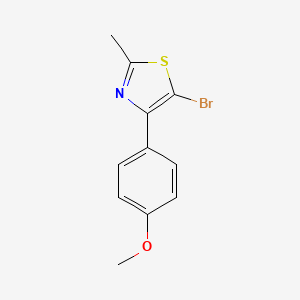 molecular formula C11H10BrNOS B8468163 5-Bromo-4-(4-methoxy-phenyl)-2-methyl-thiazole 