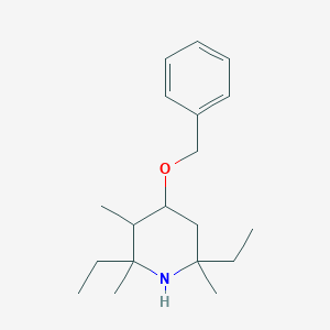 molecular formula C19H31NO B8468169 4-Benzyloxy-2,6-diethyl-2,3,6-trimethylpiperidine CAS No. 61777-86-4