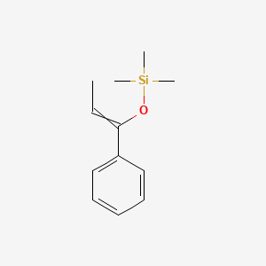 molecular formula C12H18OSi B8468224 Trimethyl[(1-phenylprop-1-en-1-yl)oxy]silane CAS No. 37471-46-8