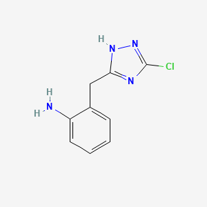 molecular formula C9H9ClN4 B8468237 3-(o-Aminobenzyl)-5-chloro-1,2,4-triazole 