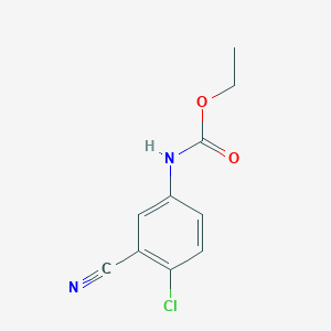 molecular formula C10H9ClN2O2 B8468247 Ethyl 4-chloro-3-cyanophenylcarbamate 