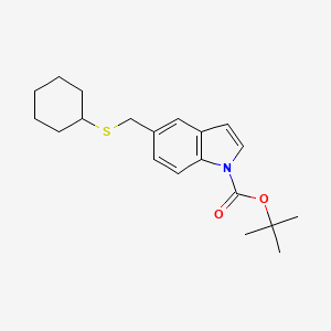 1h-Indole-1-carboxylic acid,5-[(cyclohexylthio)methyl]-,1,1-dimethylethyl ester