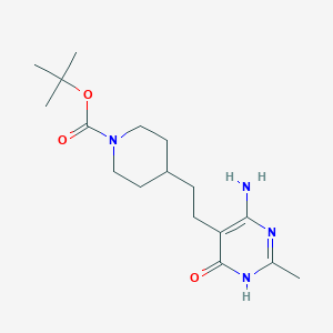Tert-butyl 4-(2-(4-amino-6-hydroxy-2-methylpyrimidin-5-YL)ethyl)piperidine-1-carboxylate