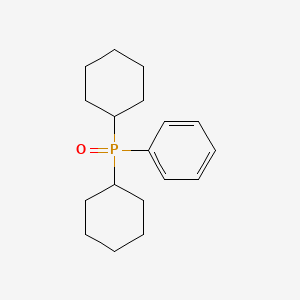 molecular formula C18H27OP B8468345 Phosphine oxide, dicyclohexylphenyl- CAS No. 51025-36-6