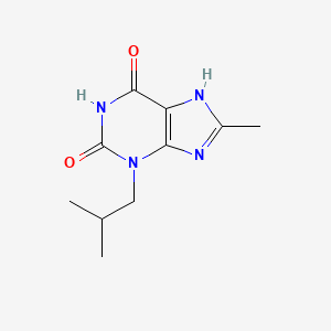 B8468354 3,7-Dihydro-8-methyl-3-(2-methylpropyl)-1H-purine-2,6-dione CAS No. 75914-95-3