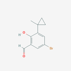 5-Bromo-2-hydroxy-3-(1-methylcyclopropyl)benzaldehyde