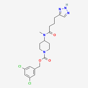 molecular formula C20H25Cl2N5O3 B8468375 (3,5-dichlorophenyl)methyl 4-[methyl-[4-(2H-triazol-4-yl)butanoyl]amino]piperidine-1-carboxylate 