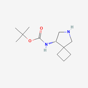 molecular formula C12H22N2O2 B8468438 tert-Butyl(S)-(6-azaspiro[3.4]octan-8-yl)carbamate 