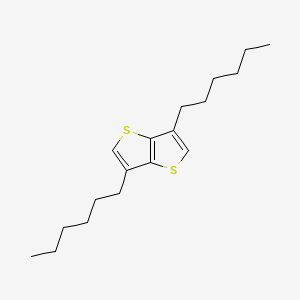 molecular formula C18H28S2 B8468458 3,6-Dihexylthieno[3,2-b]thiophene CAS No. 880088-85-7