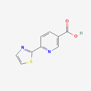 molecular formula C9H6N2O2S B8468462 5-Carboxy-2-(2-thiazolyl)-pyridine 