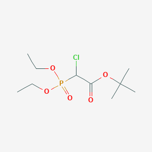molecular formula C10H20ClO5P B8468492 Acetic acid, chloro(diethoxyphosphinyl)-, 1,1-dimethylethyl ester CAS No. 159377-41-0