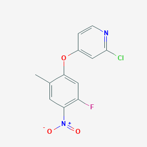 2-Chloro-4-(5-fluoro-2-methyl-4-nitrophenoxy)pyridine