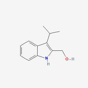 molecular formula C12H15NO B8468586 3-Isopropyl-2-hydroxymethylindole 