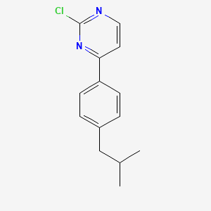 2-Chloro-4-(4-isobutyl-phenyl)-pyrimidine