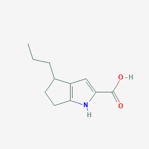 molecular formula C11H15NO2 B8468611 4-Propyl-1,4,5,6-tetrahydrocyclopenta[b]pyrrole-2-carboxylic acid 