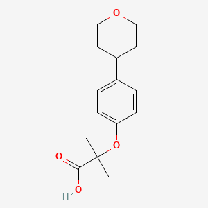 2-Methyl-2-[4-(oxan-4-yl)phenoxy]propanoic acid