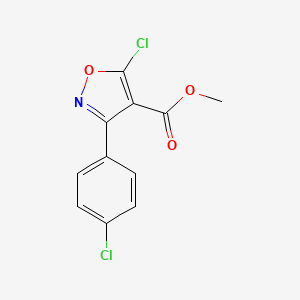 molecular formula C11H7Cl2NO3 B8468746 Methyl 5-chloro-3-(4-chlorophenyl)isoxazole-4-carboxylate 