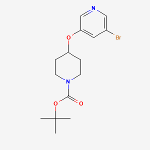 molecular formula C15H21BrN2O3 B8468761 tert-Butyl 4-((5-bromopyridin-3-yl)oxy)piperidine-1-carboxylate 