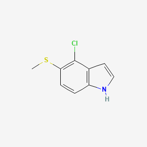 molecular formula C9H8ClNS B8468847 4-Chloro-5-methylthioindole 