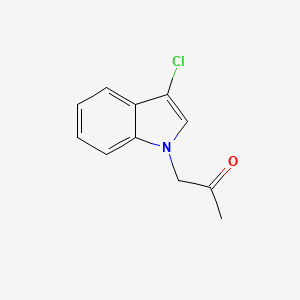 molecular formula C11H10ClNO B8468852 3-Chloro-1-(2-oxopropyl)indole 