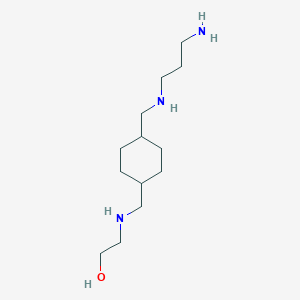 molecular formula C13H29N3O B8468862 2-{[(4-{[(3-Aminopropyl)amino]methyl}cyclohexyl)methyl]amino}ethan-1-ol CAS No. 62221-19-6