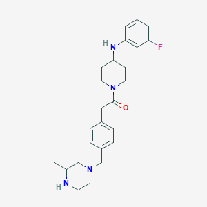 1-[4-(3-fluoroanilino)piperidin-1-yl]-2-[4-[(3-methylpiperazin-1-yl)methyl]phenyl]ethanone