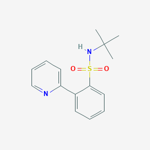 molecular formula C15H18N2O2S B8468870 N-tert-Butyl-2-(pyridin-2-yl)benzene-1-sulfonamide CAS No. 88136-40-7
