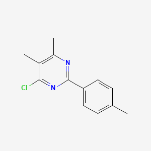 molecular formula C13H13ClN2 B8468883 4,5-Dimethyl-6-chloro-2-(4-methylphenyl)pyrimidine 