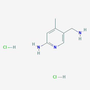 molecular formula C7H13Cl2N3 B8468885 2-Amino-5-aminomethyl-4-methylpyridine dihydrochloride 