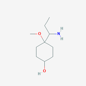 molecular formula C10H21NO2 B8468902 4-(1-Amino-propyl)-4-methoxy-cyclohexanol 