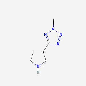 molecular formula C6H11N5 B8468910 2-Methyl-5-pyrrolidin-3-yltetrazole 