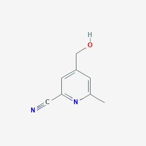 molecular formula C8H8N2O B8469007 4-(Hydroxymethyl)-6-methylpicolinonitrile 