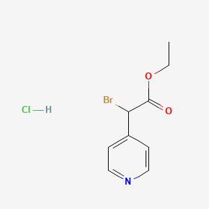 molecular formula C9H11BrClNO2 B8469162 Ethyl bromo(pyridin-4-yl)acetate hydrochloride 