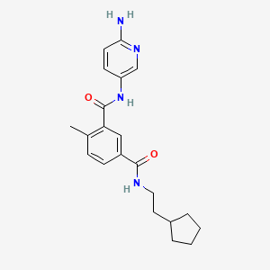 N'-(6-aminopyridin-3-yl)-N-(2-cyclopentylethyl)-4-methyl-benzene-1,3-dicarboxamide